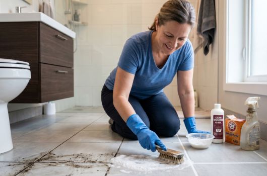 how to clean dirty grout