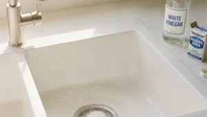 Como desentupir pia com bicarbonato e vinagre