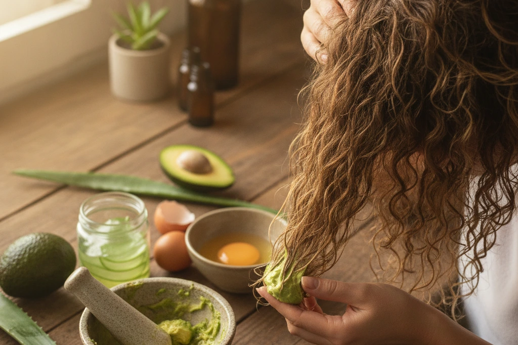 Hidrate Cabelo com Frizz Usando Ingredientes Naturais