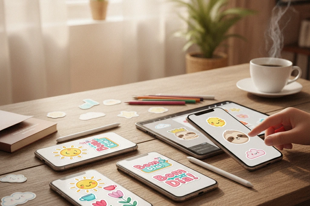 Melhores apps para criar e compartilhar stickers de bom dia